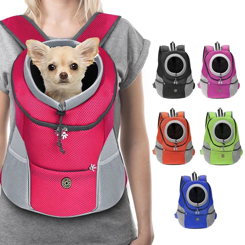 Double-Shoulder Dog Carrier Backpack for Travel