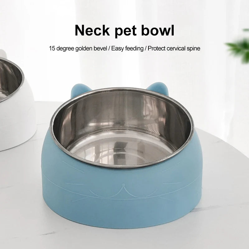 Stainless Steel Cat Food Bowl – Non-Spill Design